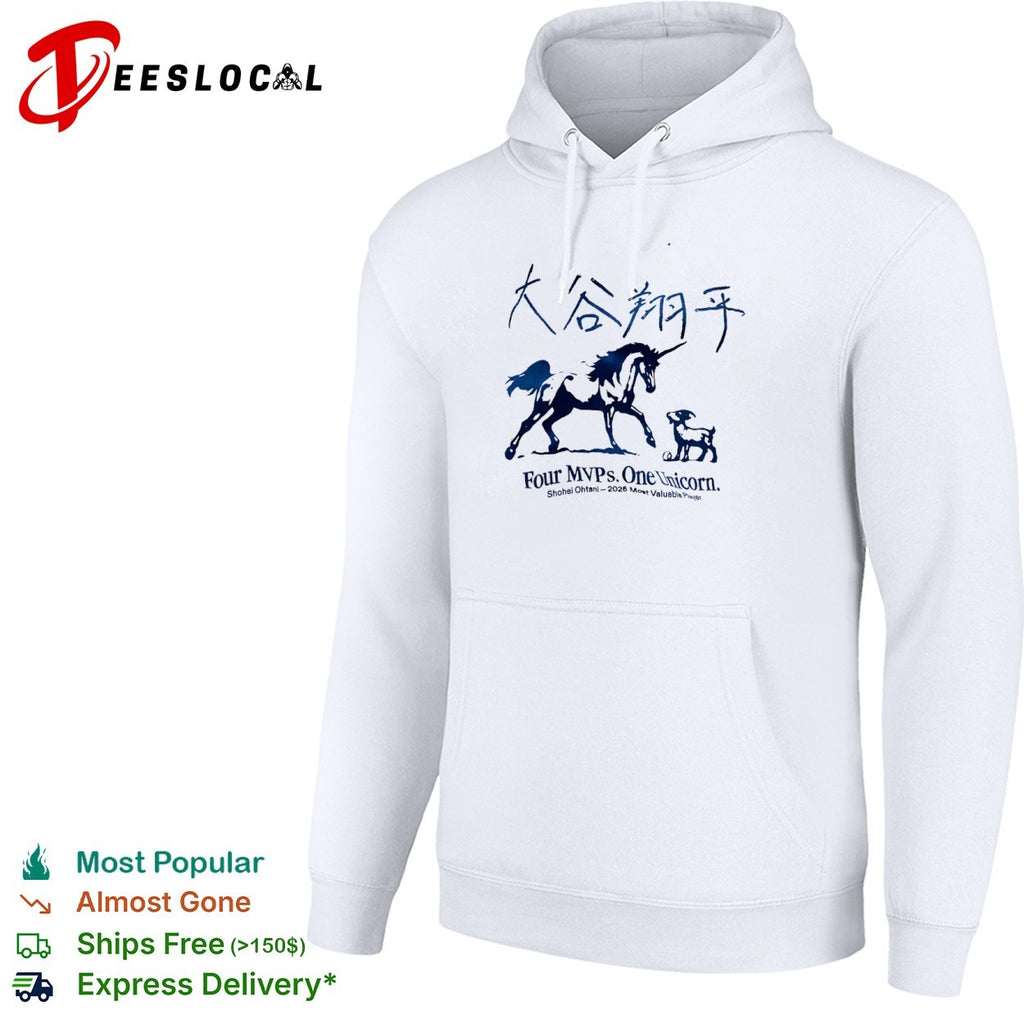 Shohei Ohtani Los Angeles Dodgers MLB Four MVPs One Unicorn shirt