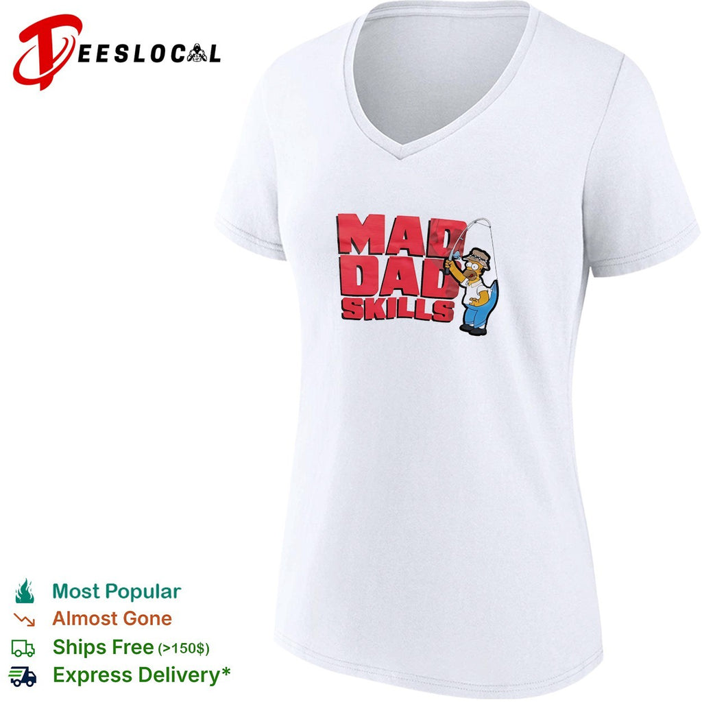 Simps Homer mad dad skills fishing shirt