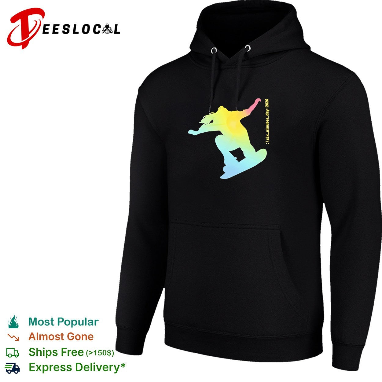 Six minutes day 2026 snowboarder snowboarding grpahic shirt