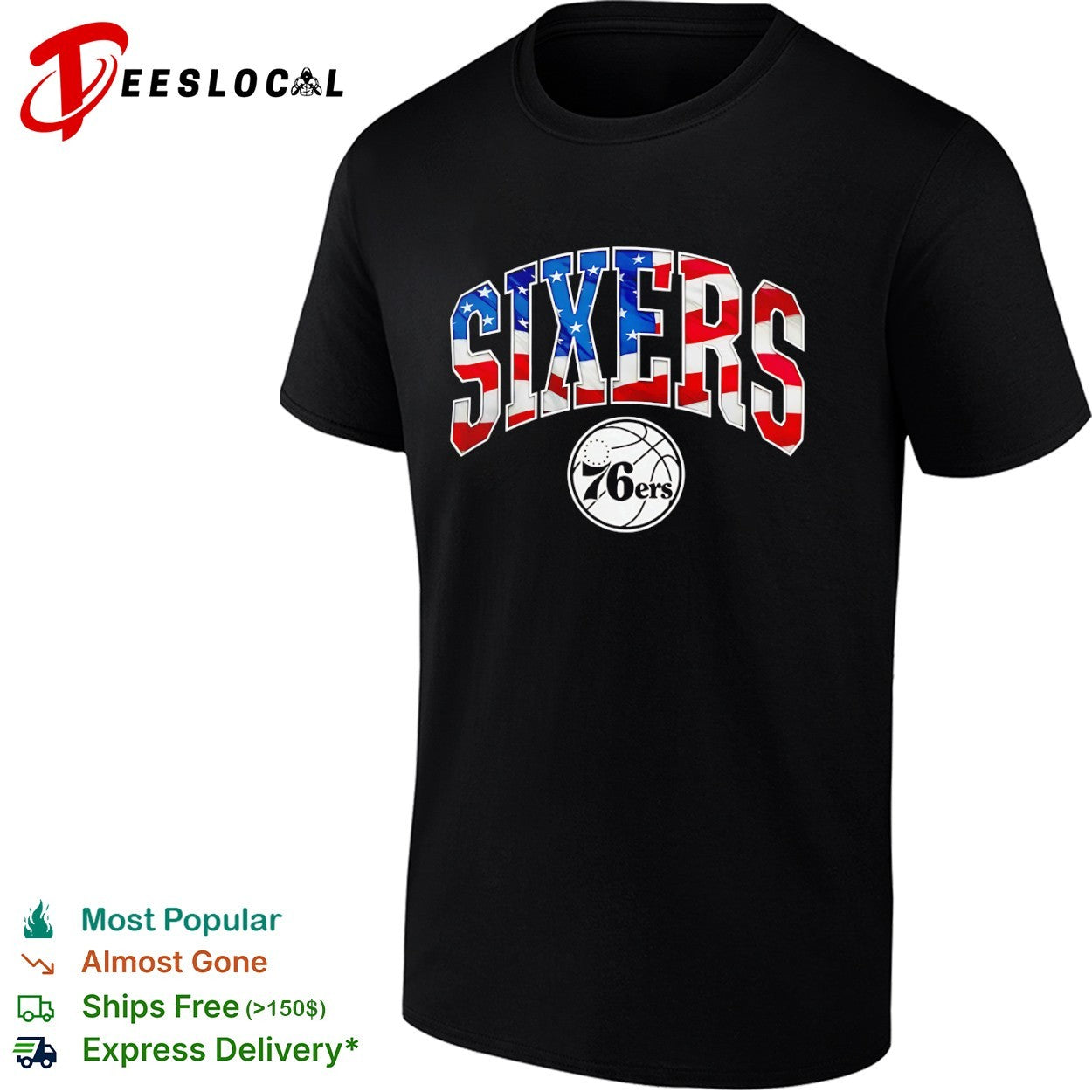 Sixers Philadelphia 76ers NBA American Flag shirt