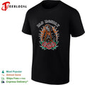 Skeleton Bad Monday Santa Muerte praying roses tattoo shirt