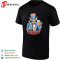 Skeleton Uncle Sam wrench and beer Redneck science built on freedom shirt