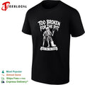 Skeleton on crutches too broken for the pit punk rock hardcore concert funny shirt