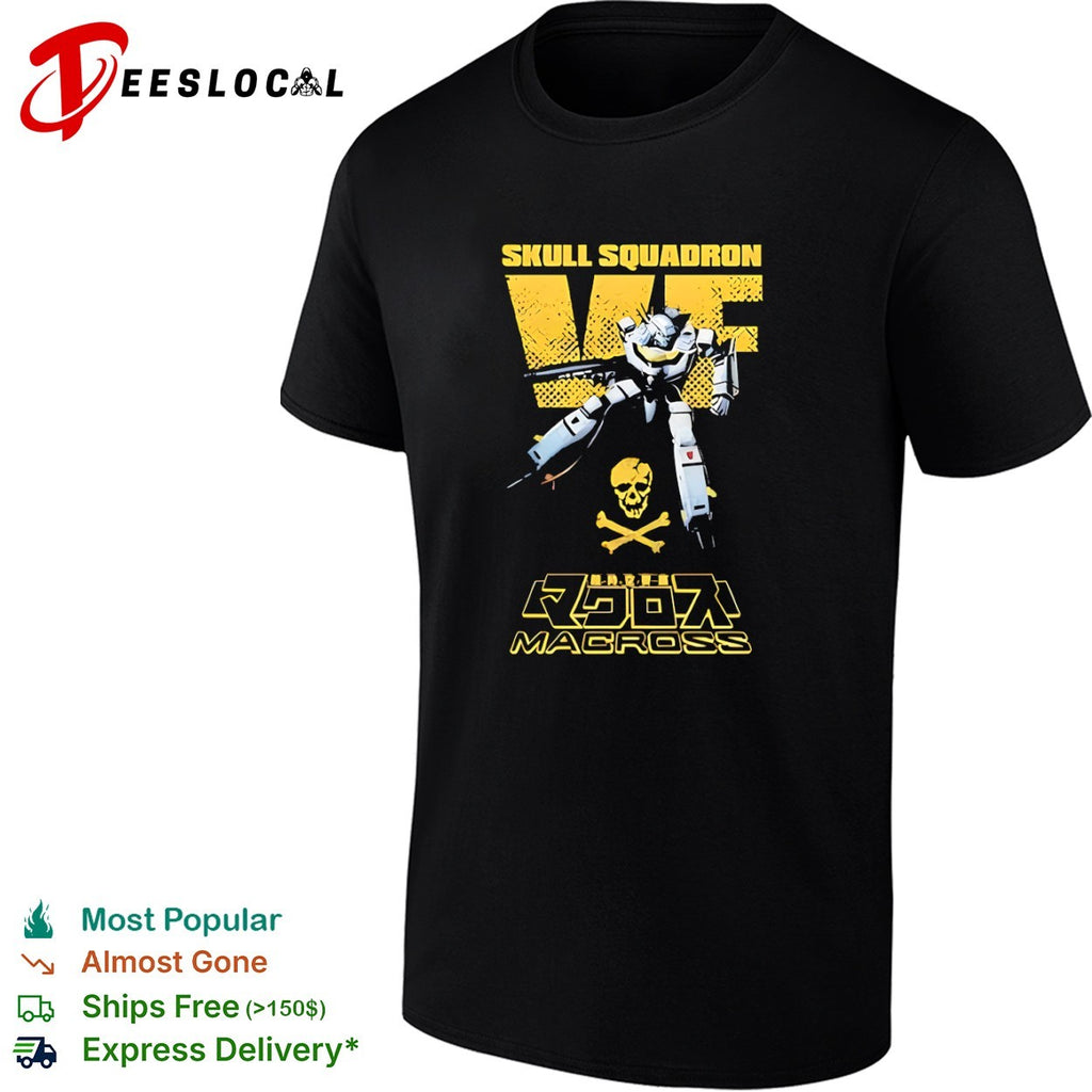 Skull Squadron VF Macross Roy Focker Valkyrie Robotech Anime shirt