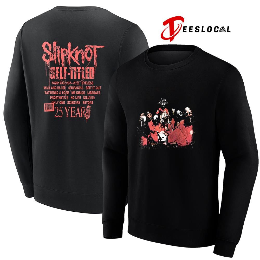 Slipknot self titled 25 years graphic tracklist graphic shirt