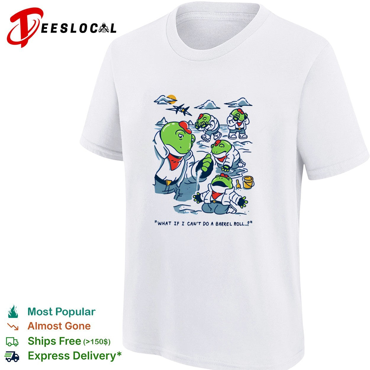 Slippy Toad from Star Fox what if I can’t do a barrel roll shirt