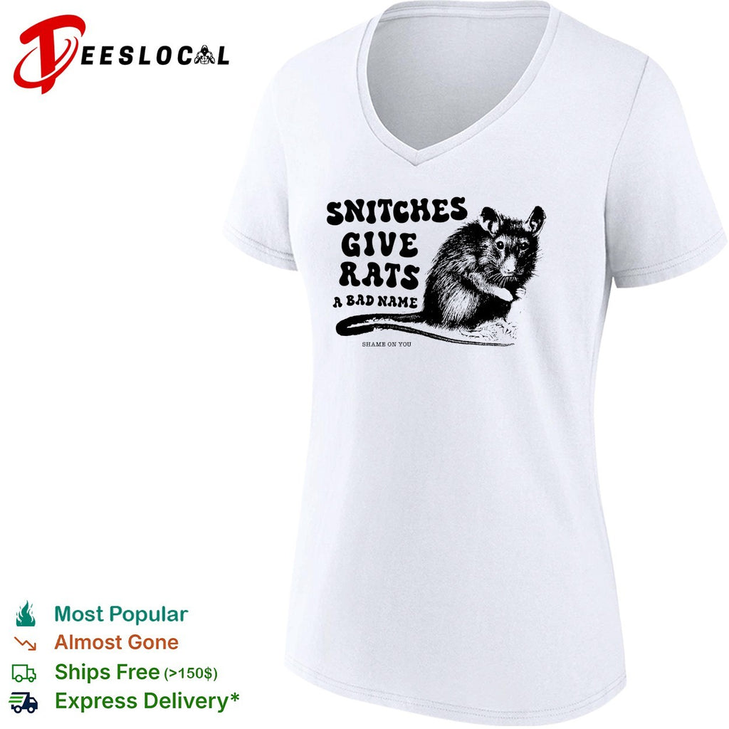 Snitches give rats a bad name shame on you possum shirt
