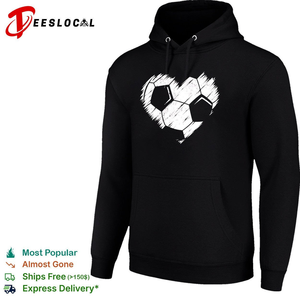 Soccer ball heart shape shirt