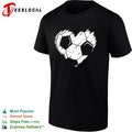 Soccer ball heart shape shirt