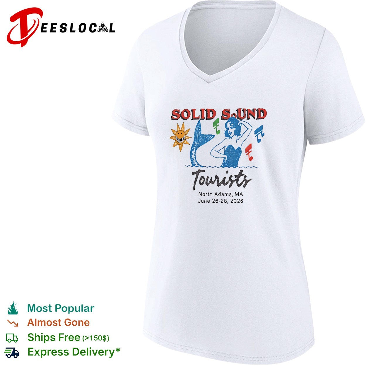 Solid Sound festival 2026 Tourists North Adams mermaid shirt