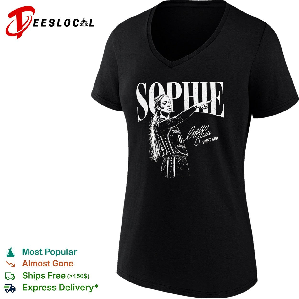 Sophie Cunningham Indiana Fever WNBA Point God SOPHIE Indiana 8 Salesforce shirt