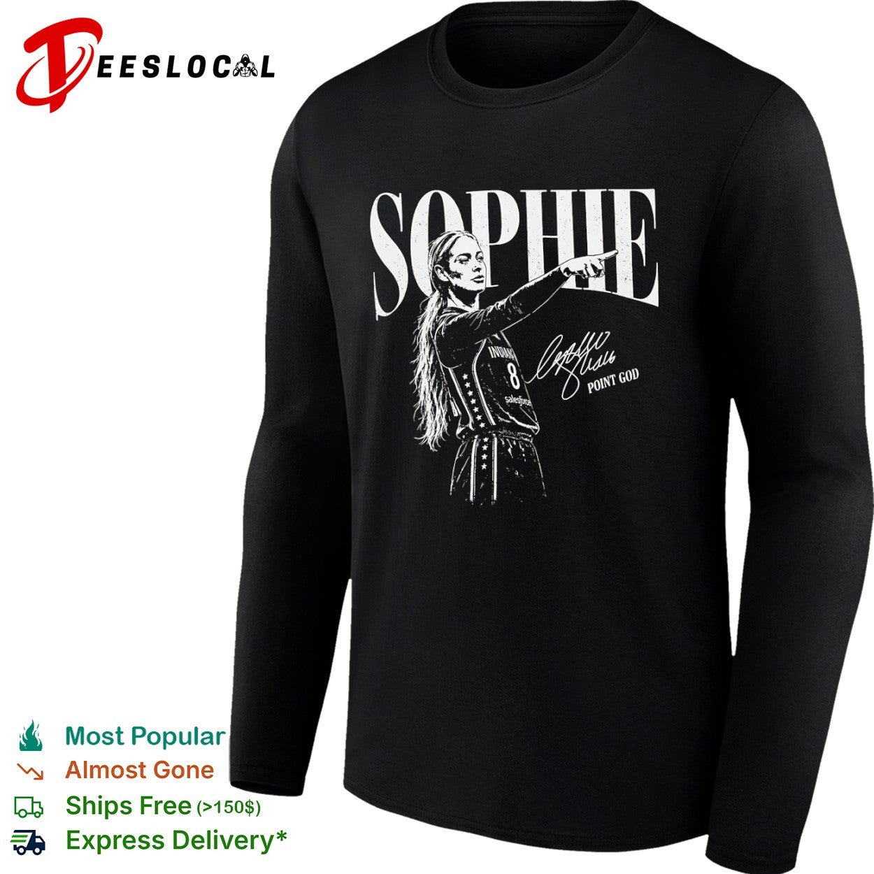 Sophie Cunningham Indiana Fever WNBA Point God SOPHIE Indiana 8 Salesforce shirt