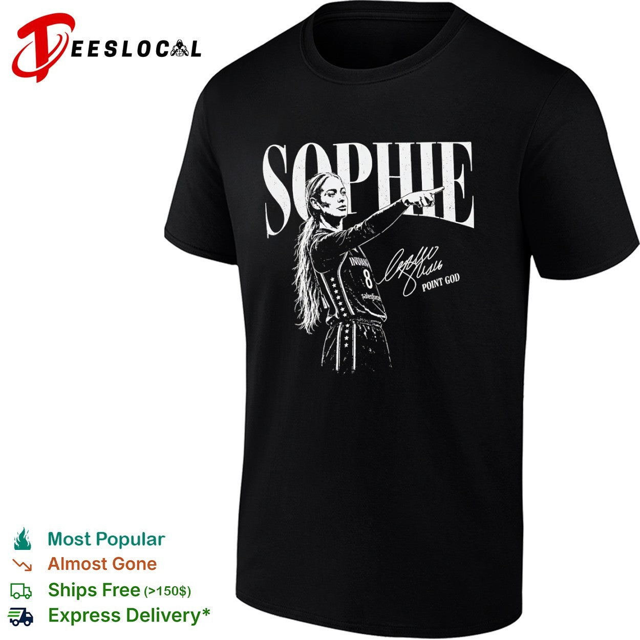 Sophie Cunningham Indiana Fever WNBA Point God SOPHIE Indiana 8 Salesforce shirt