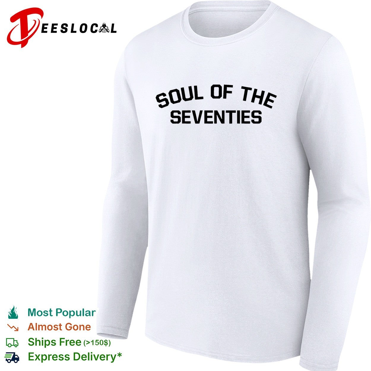 Soul of the Seventies arch text shirt