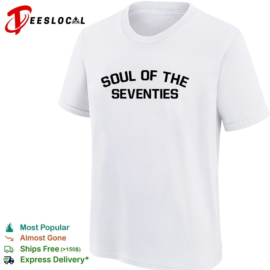 Soul of the Seventies arch text shirt