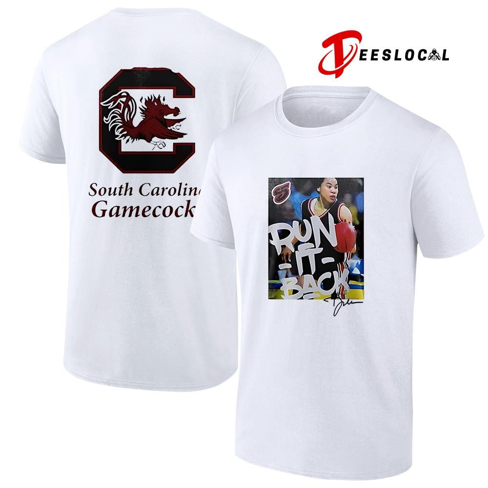South Carolina Gamecocks run it back graphic signature logo shirt