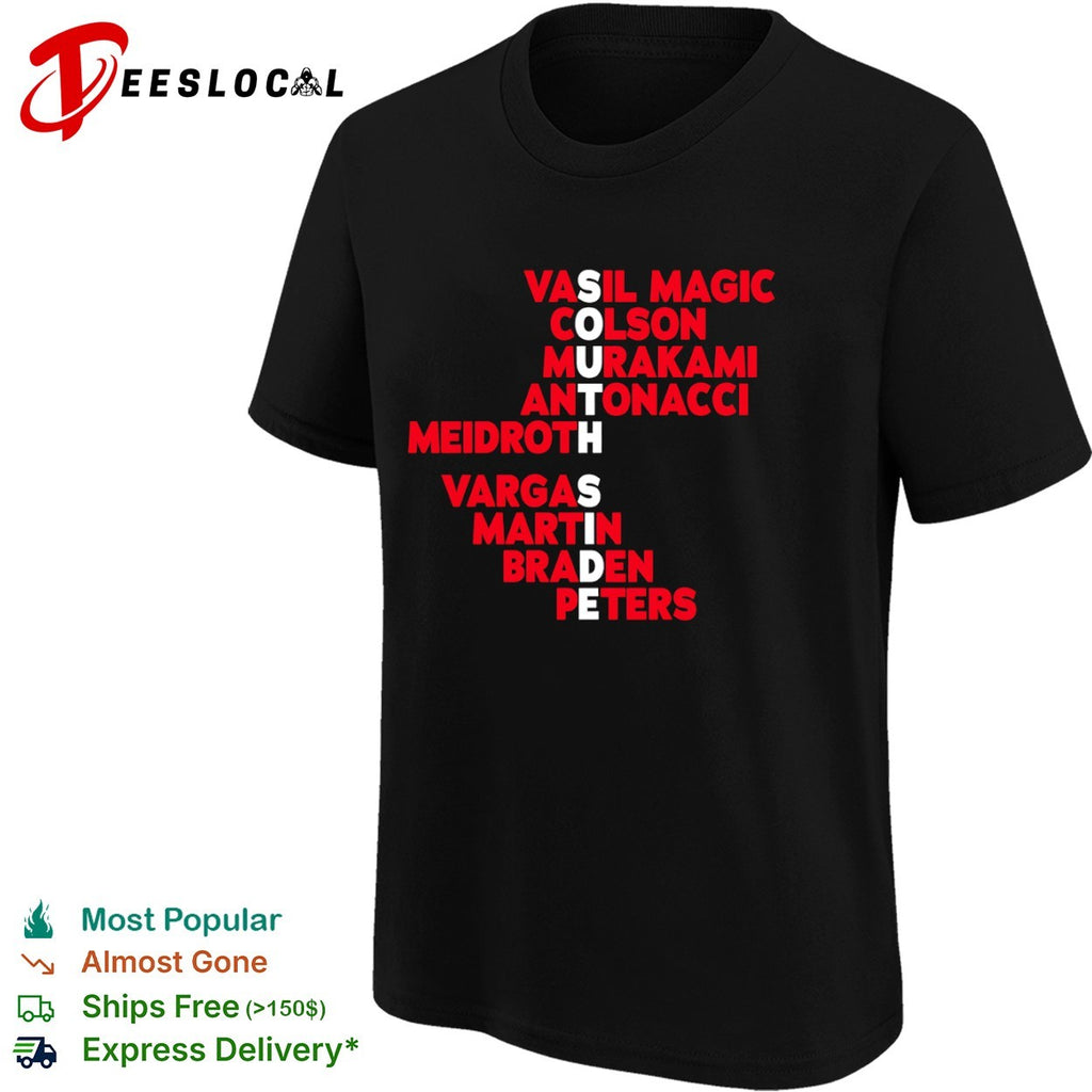 South Side Vasil Magic Colson Murakami Antonacci Meidroth Vargas Martin Braden Peters roster shirt