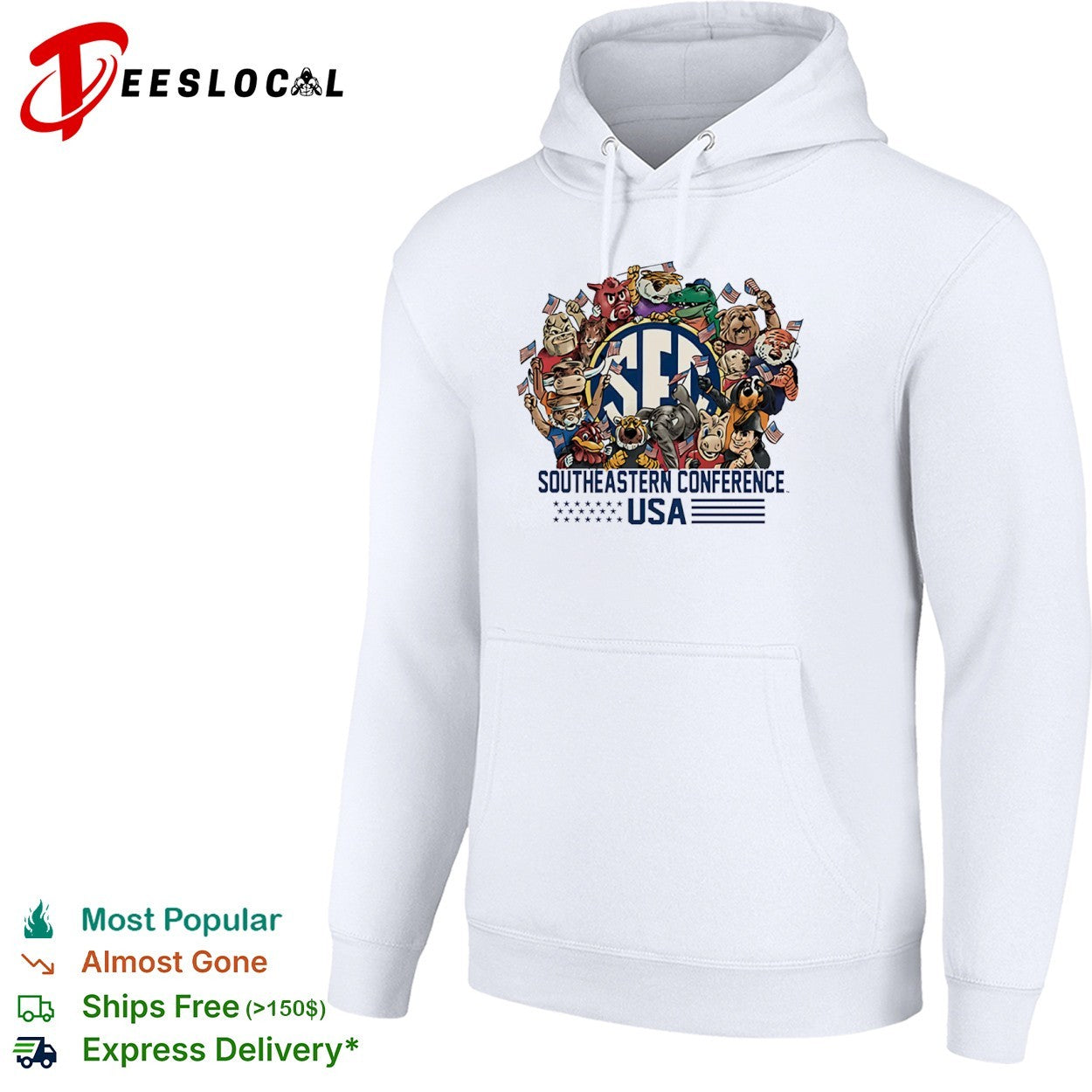 Southeastern Conference SEC Mascots USA Patriotism shirt