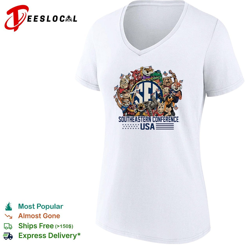 Southeastern Conference SEC Mascots USA Patriotism shirt