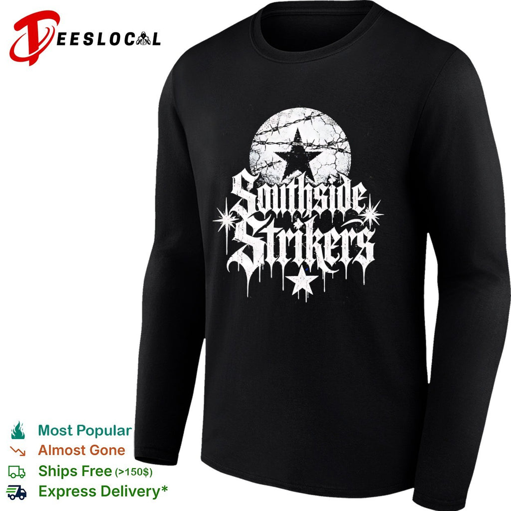 Southside Strikers Barbed Wire Star Gothic Lettering Logo shirt