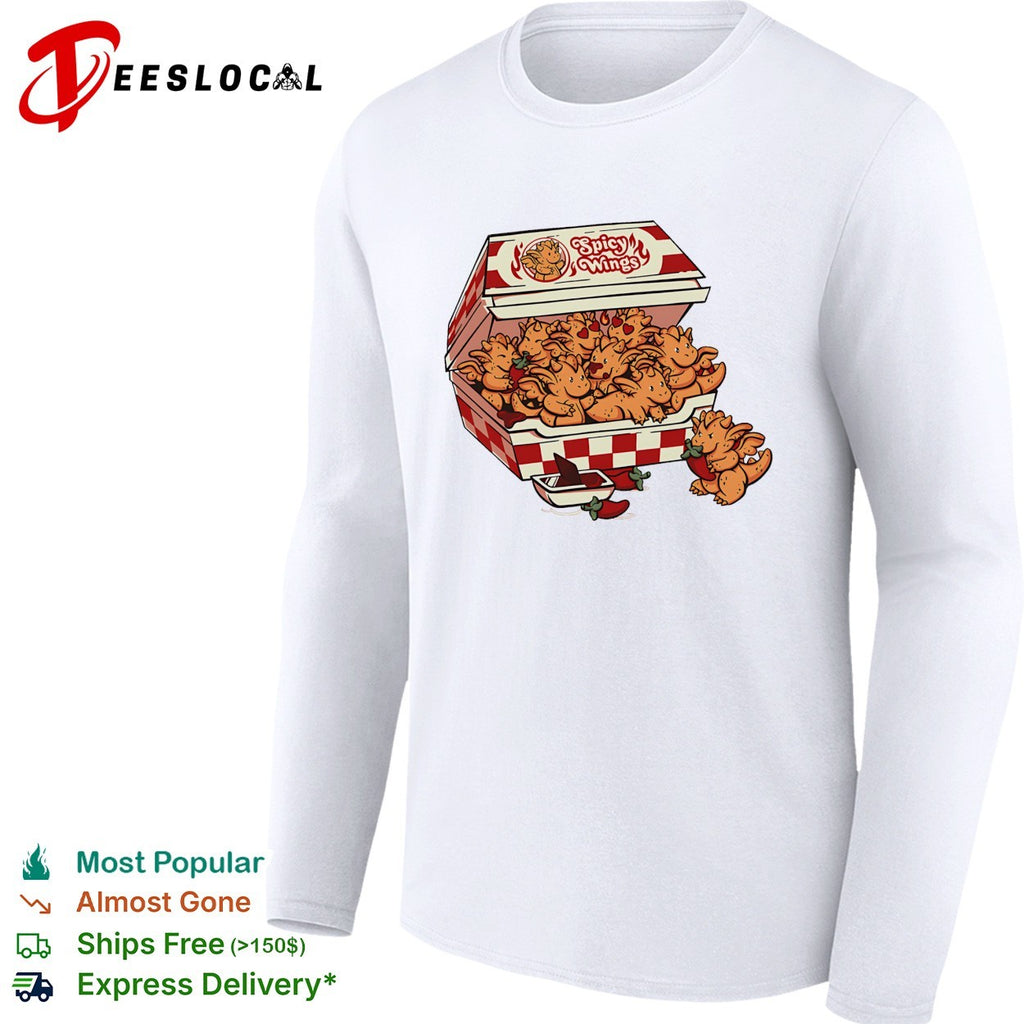 Spicy Wings a box of cute dragons shirt