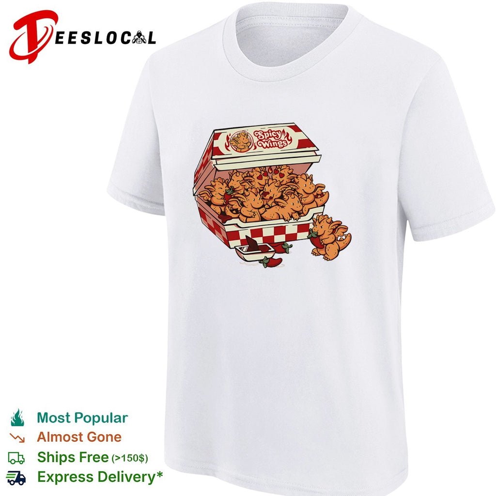 Spicy Wings a box of cute dragons shirt