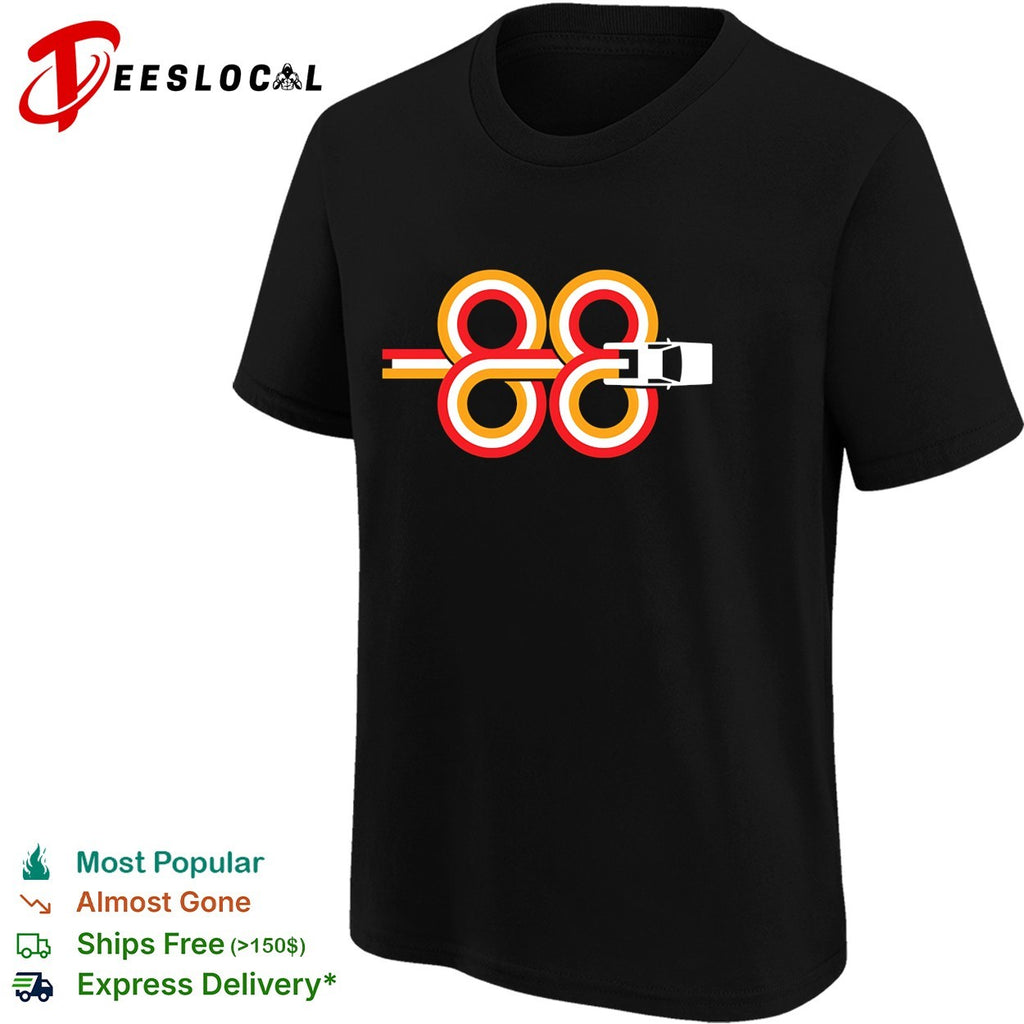 Sports car infinity loop retro racing stripes shirt