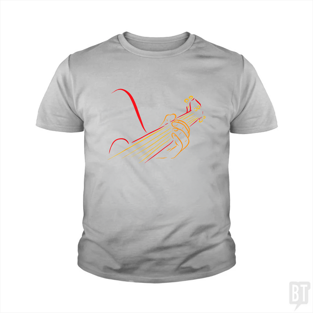 Playing Guitar Music Life Kids Shirt