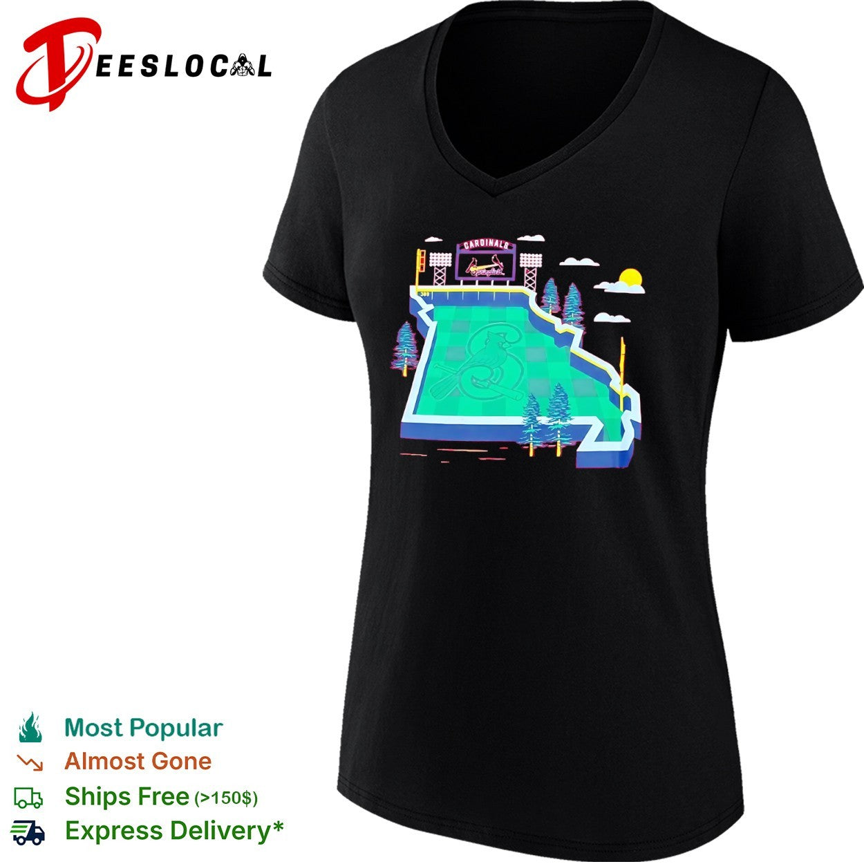 Springfield Cardinals Baseballism Missouri State Map Shirt