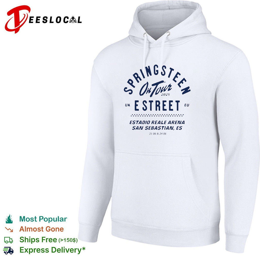 Springsteen on tour 2025 E Street UK EU Estadio Reale Arena San Sebastian shirt