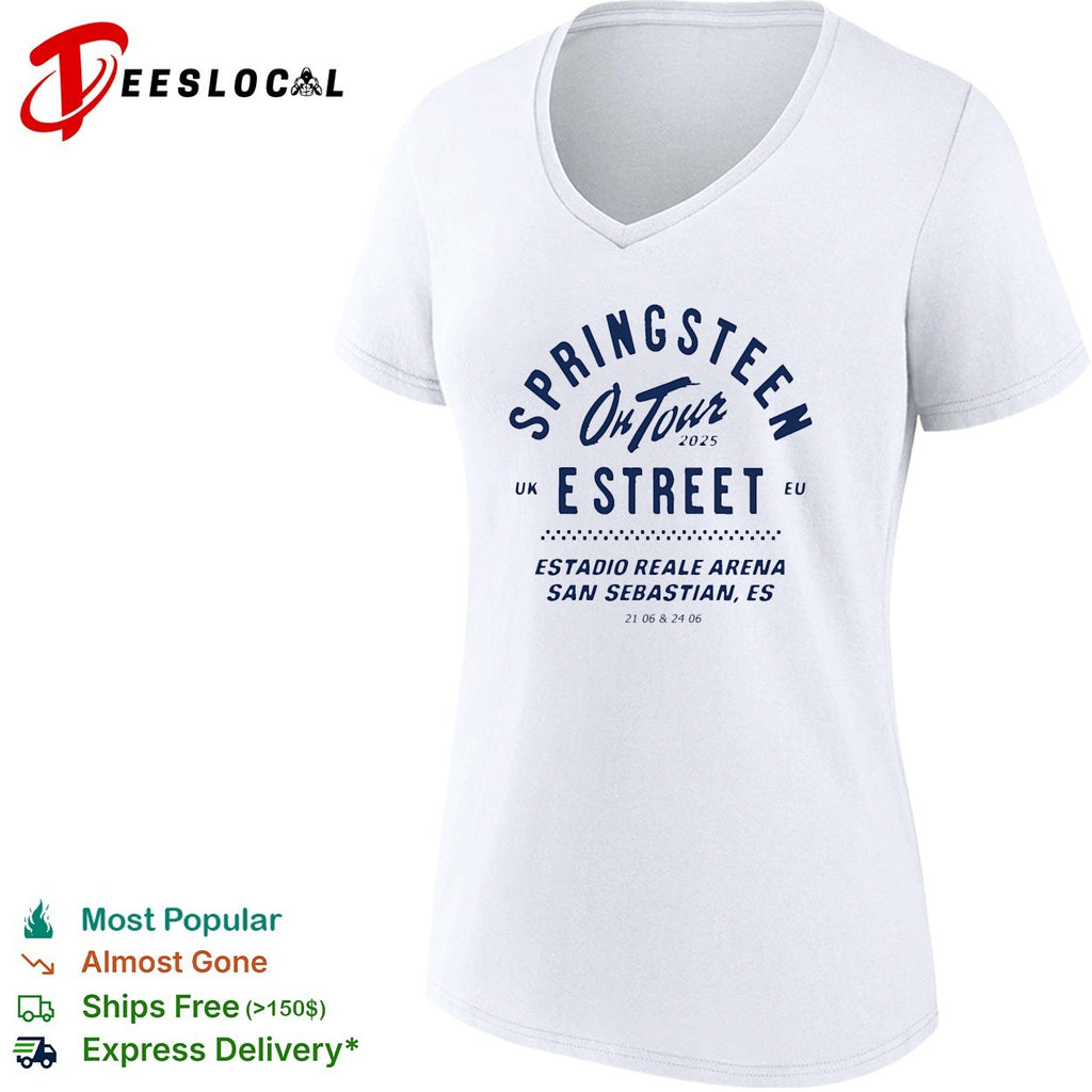 Springsteen on tour 2025 E Street UK EU Estadio Reale Arena San Sebastian shirt
