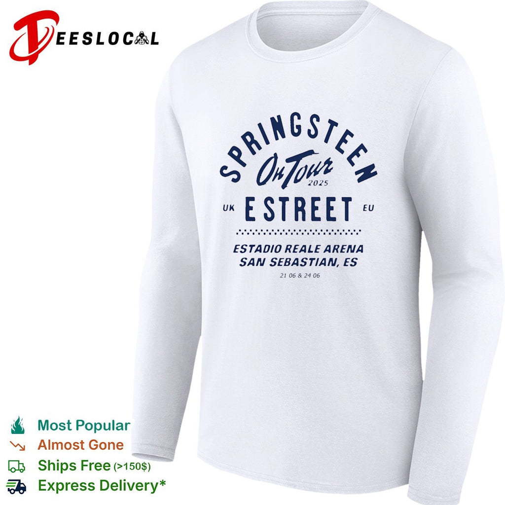 Springsteen on tour 2025 E Street UK EU Estadio Reale Arena San Sebastian shirt
