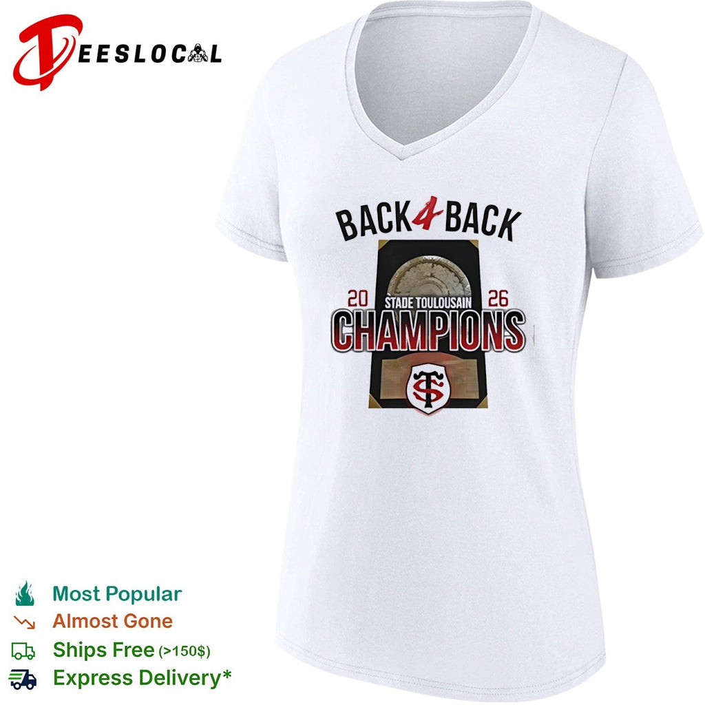 Stade Toulousain Back 4 Back 20 26 Champions Rugby French Top 14 Tournament shirt