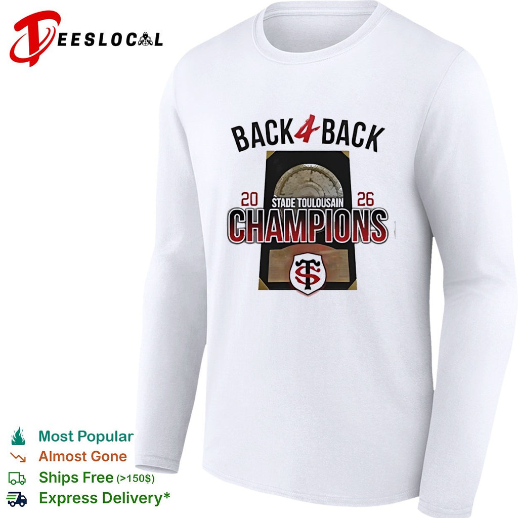 Stade Toulousain Back 4 Back 20 26 Champions Rugby French Top 14 Tournament shirt