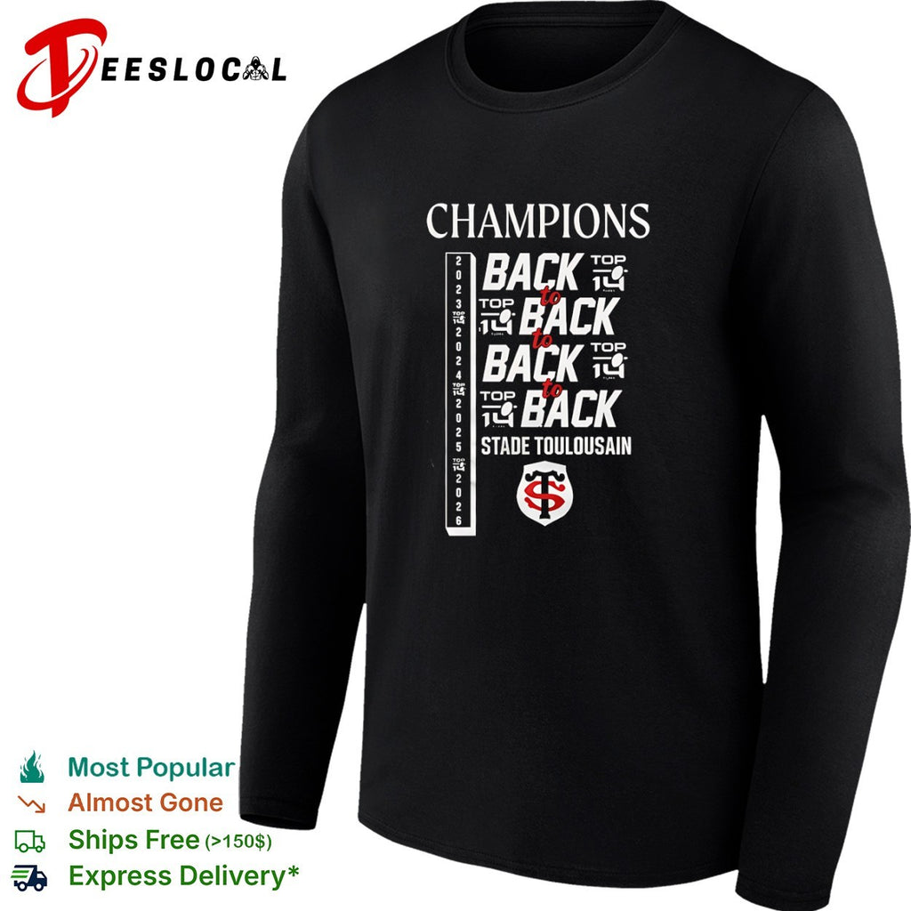 Stade Toulousain Champions Back to Back Top 14 2023 2024 2025 2026 shirt
