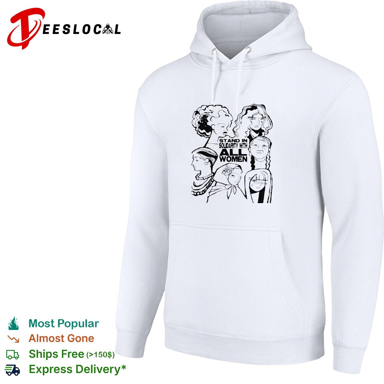Stand in solidarity with all women diverse portraits shirt