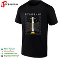 Starship V3 T2 Starbase TX SpaceX Rocket Schematic Technical Shirt