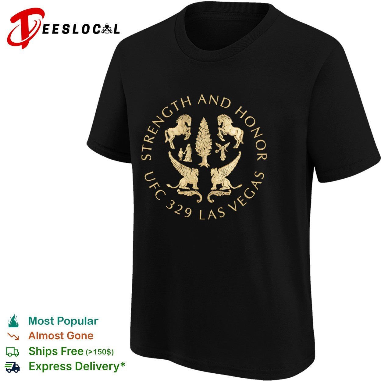 Strength and honor UFC 329 las vegas gladiator shirt