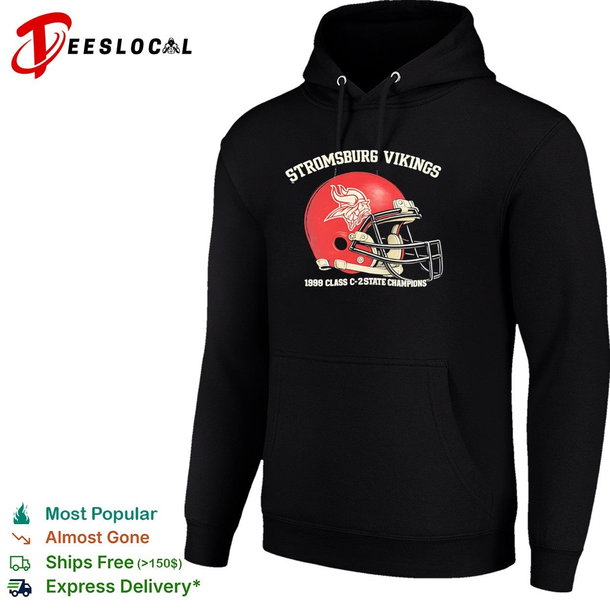 Stromsburg Vikings 1999 Class C 2 State Champions Football Helmet shirt