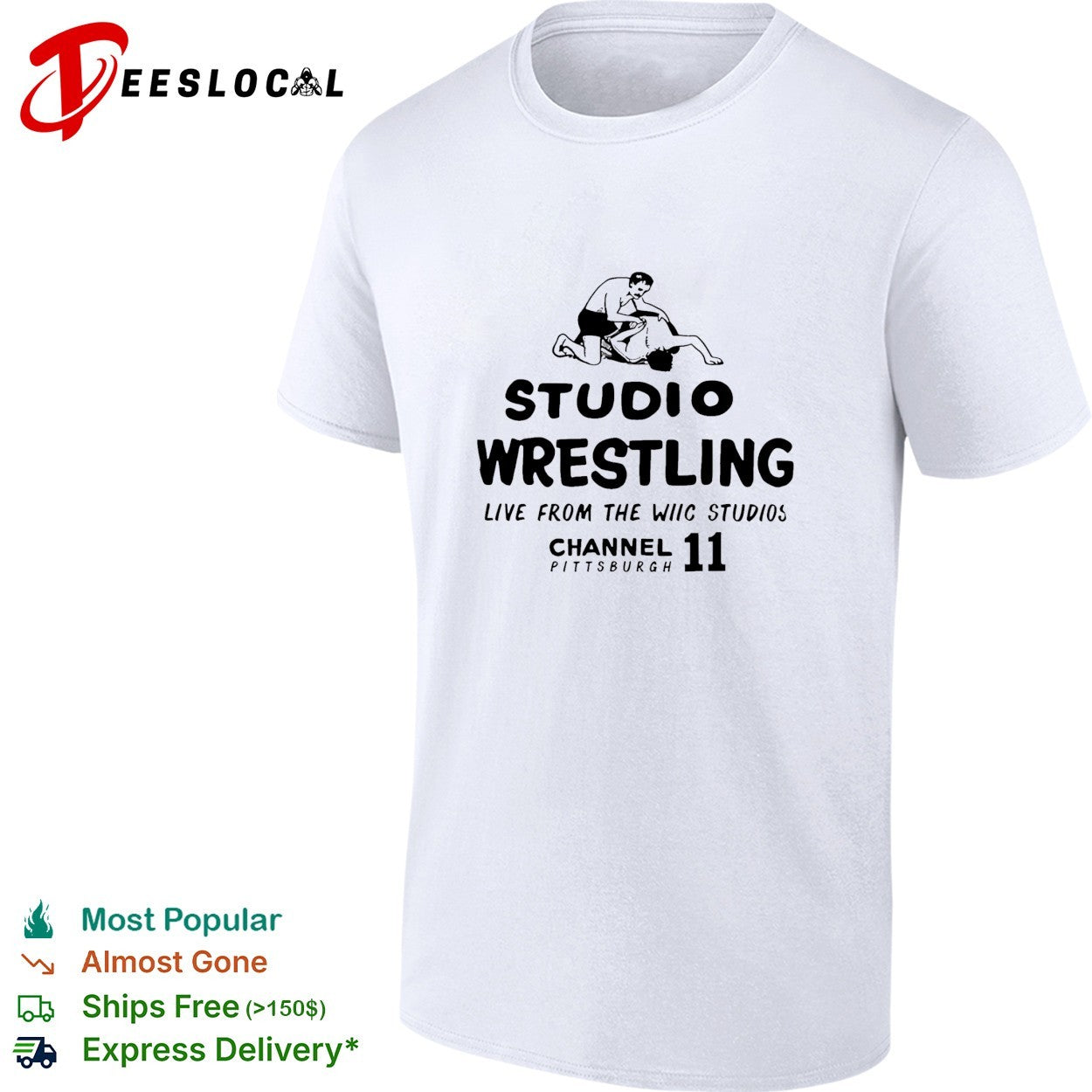 Studio Wrestling Live from the WIIC Studios Channel 11 Pittsburgh shirt