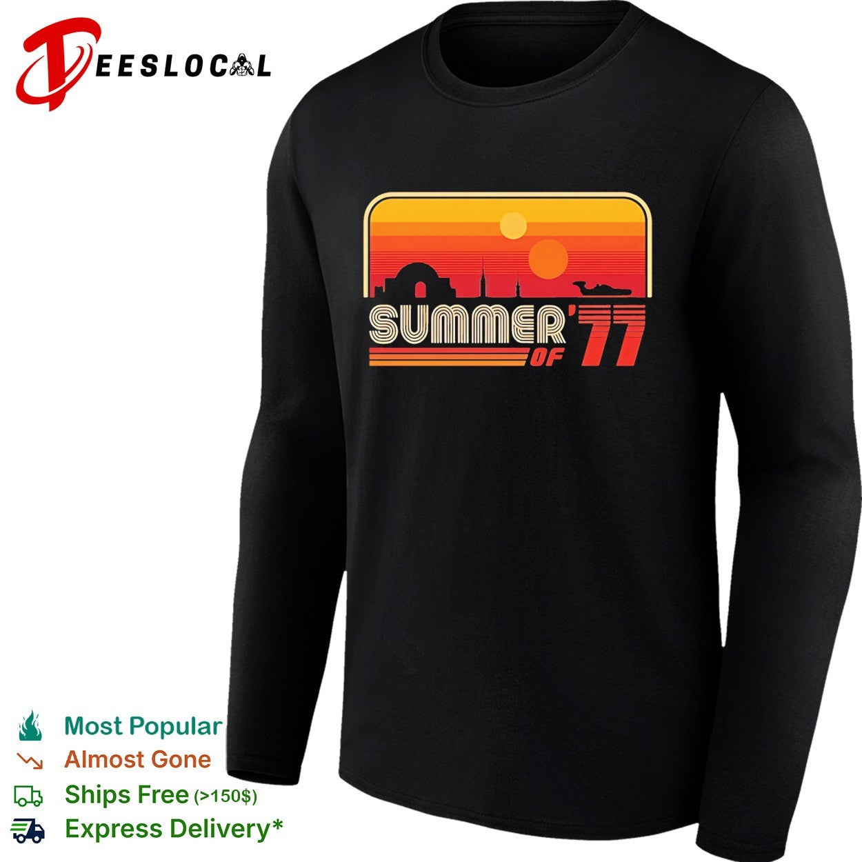 Summer of ’77 retro sunset vintage shirt