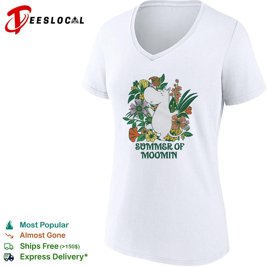 Summer of Moomin botanical flowers shirt