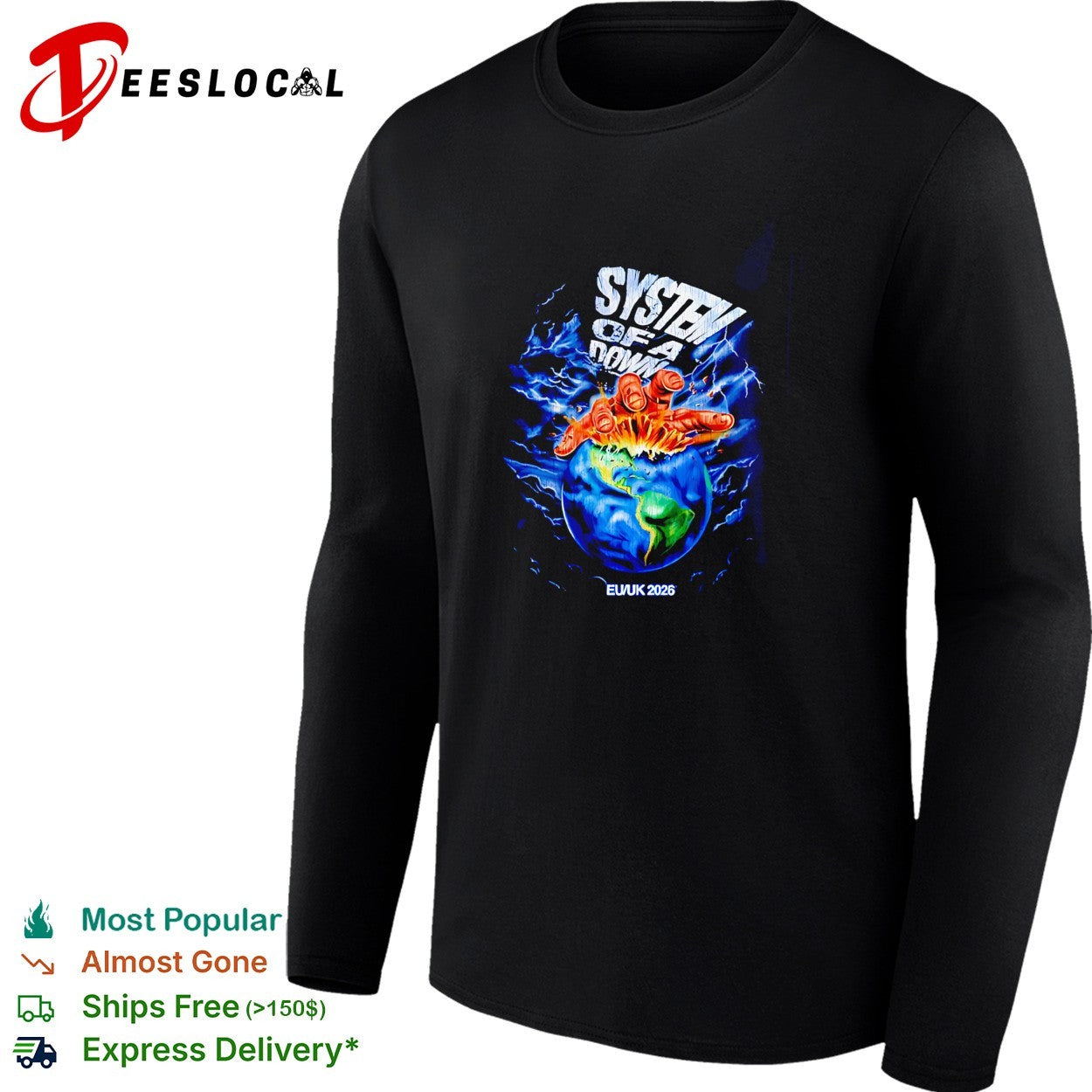 System Of A Down EU And UK The Hand Over Globe shirt