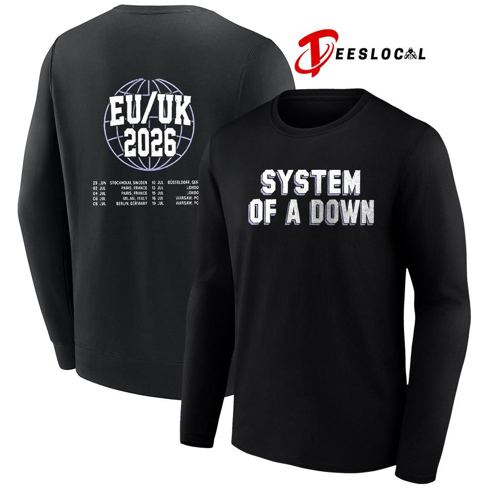 System Of A Down EU and UK tour Toxicity dates schedule shirt