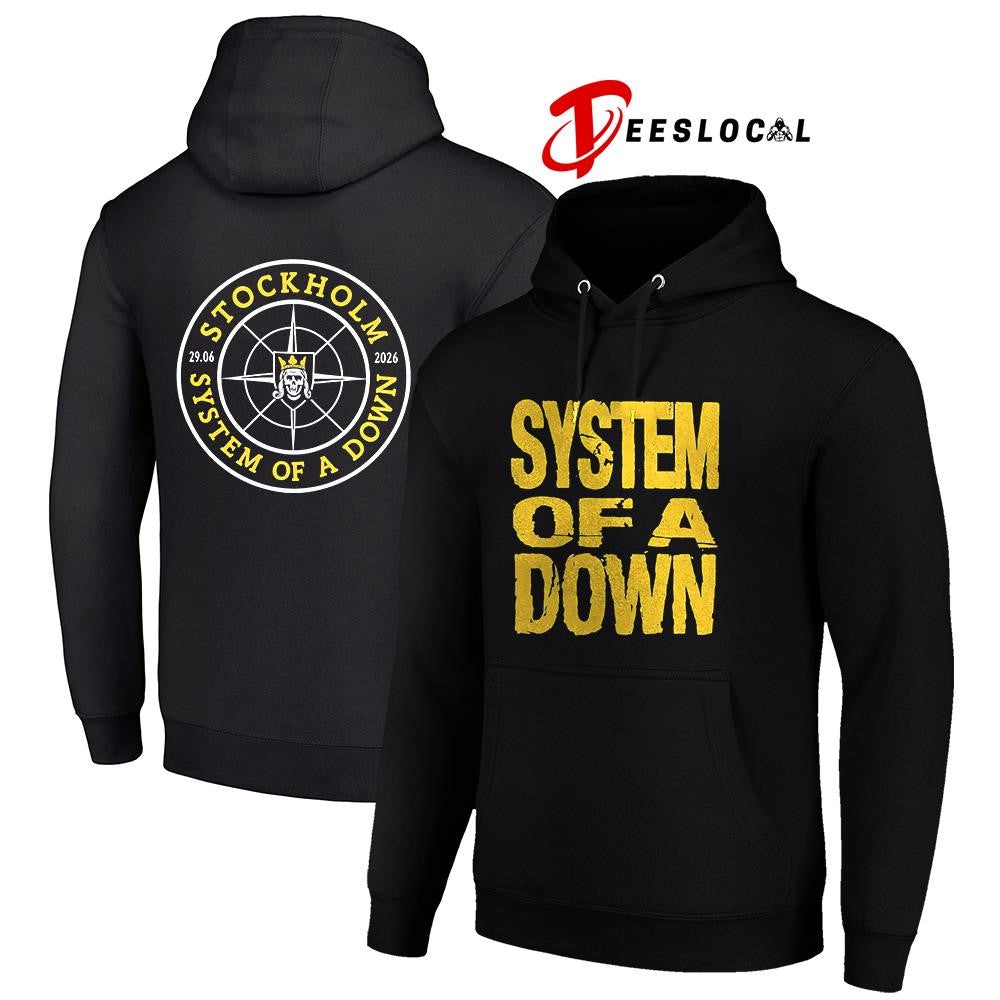 System Of A Down Stockholm Sweden Strawberry Arena logo shirt