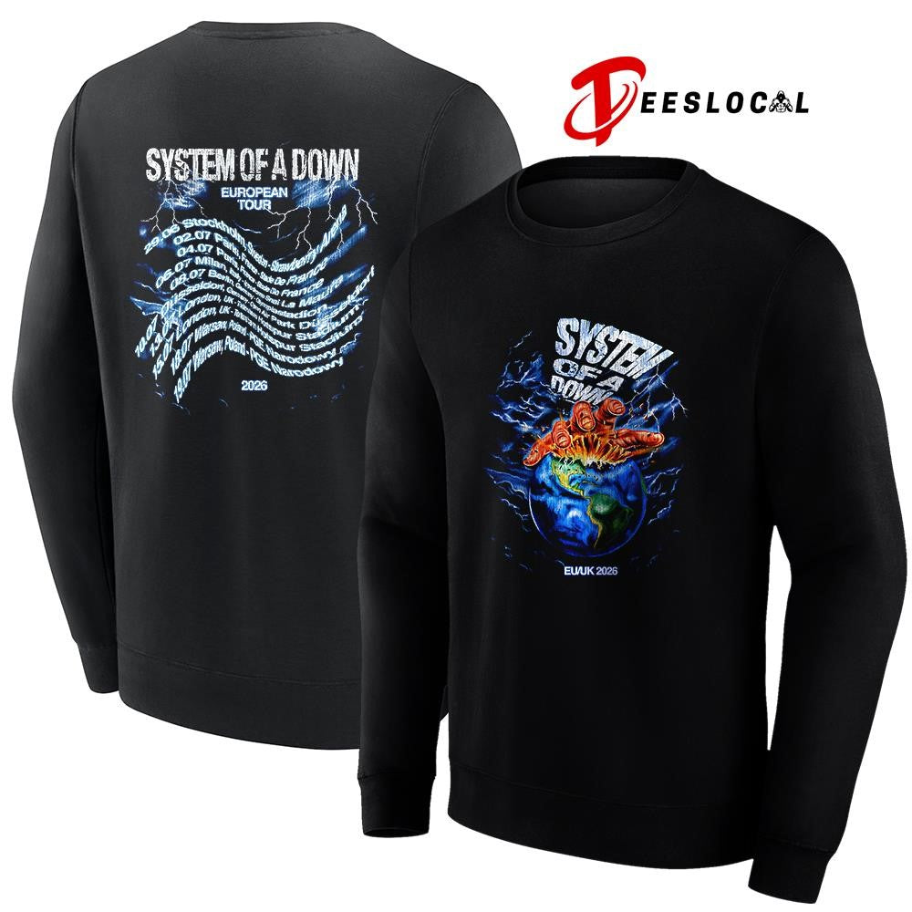 System of a down EU UK Europe tour dates schedule shirt