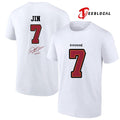 Tampa Bay Buccaneers x BTS Jin 7 name and number signature shirt
