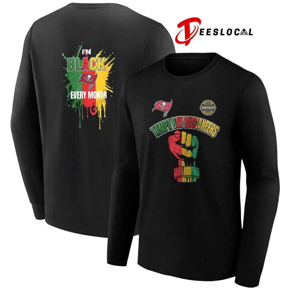 Tampa Bay Buccaneers x Juneteeth freedom I’m black every month icon shirt