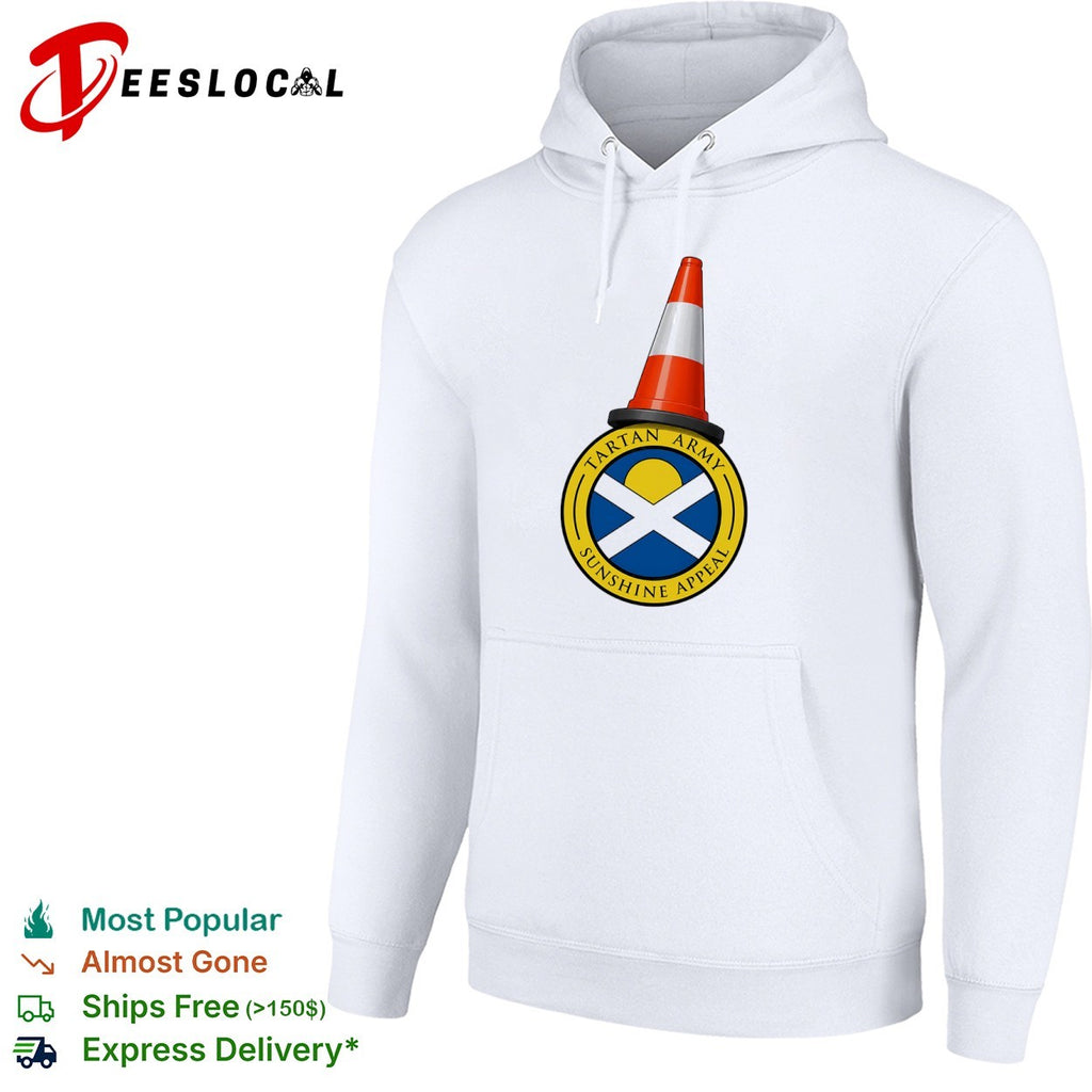 Tartan Army Sunshine Appeal Scotland Football Fans Traffic Cone Emblem shirt