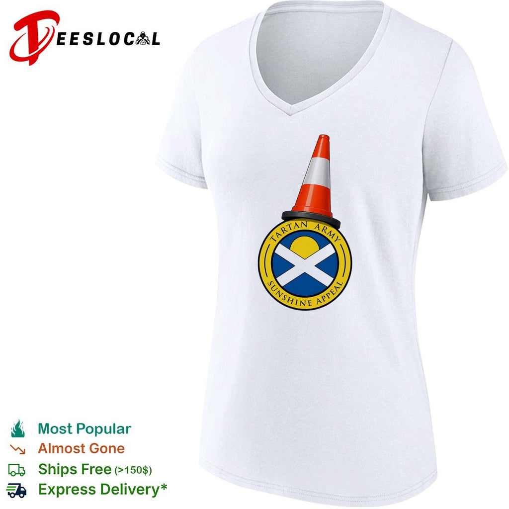 Tartan Army Sunshine Appeal Scotland Football Fans Traffic Cone Emblem shirt